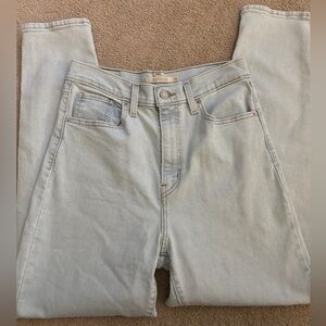 Levi’s High Waisted Taper Light Blue Jeans
